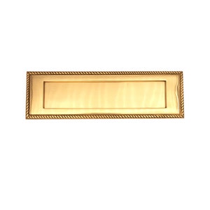 HEAVY SPRUNG Latón sólido Georgiano Letter Plate Box Postal Brass Finish 10 "x 3"
