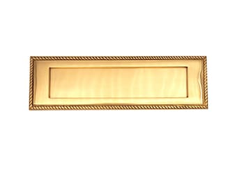 HEAVY SPRUNG Solid Brass Georgian Letter Plate Box Postal Brass Finish 10 « x 3 »