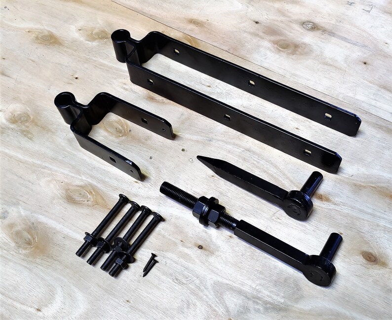 Black Heavy Duty Standard Double Strap Field Gate Hinges Etsy