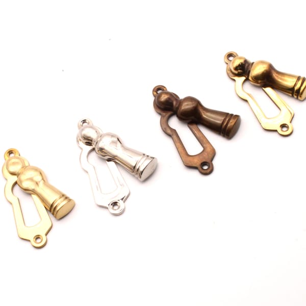 Schlüsselloch - Antik Messing Charm - Vintage Hardware - Schlüsselloch Swing Cover Lady Escutcheon Messing Nickel Antique Finishes