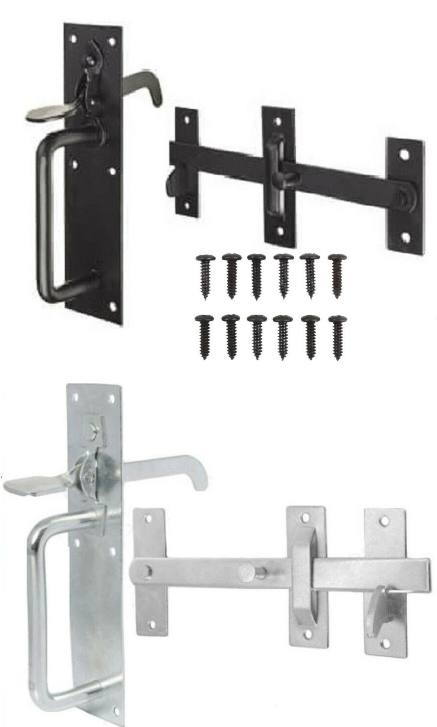 Suffolk Auto Gate / Thumb Latch Garden Door Catch Black & Zinc Etsy
