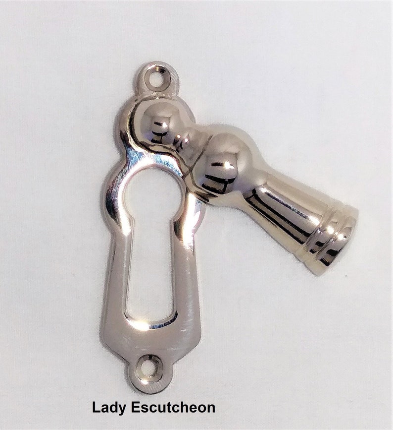 Large Octagonal Mortice door knob with Escutcheons Privacy Polished Nickel