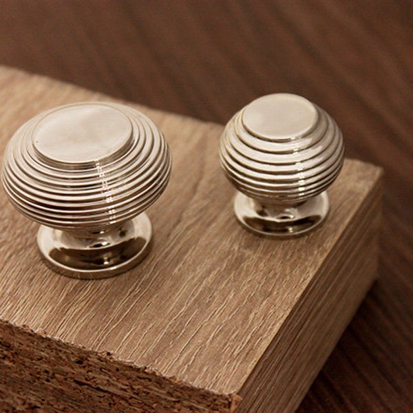 Antique Beehive Cabinet Cupboard Drawer Chest Knob 2 Sizes Polished Nickel