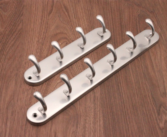 Wall Mounted Steel hat & Coat Hook Rack Door Hanger kitchen hanging towel  Holder wall mounted 4/6 peg SV