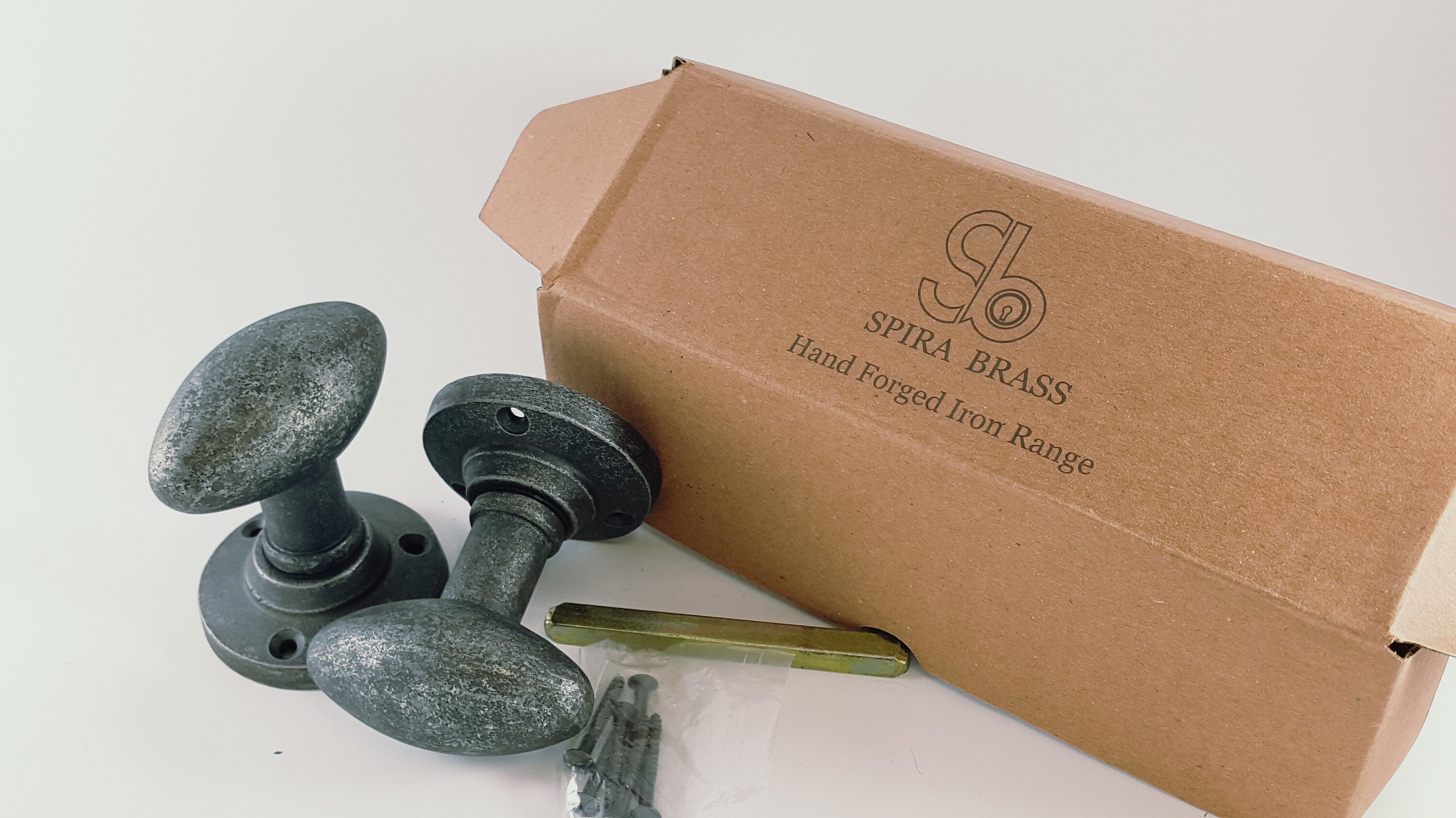 Oval Mortice Door Knobs Set Cast Iron Heavy Sprung Door Etsy UK