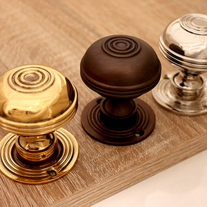 Brass Antique Vintage Art Deco Victorian Period Door Knobs Mortice Handles Brass /& Chrome