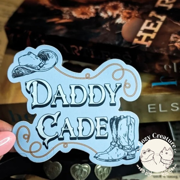 Daddy Cade Sticker, Chestnut Springs Merch, Elsie Silver Books Licensed Merch, Cowboy Romance, Bookish Kindle Stickers, Book Lover Gift