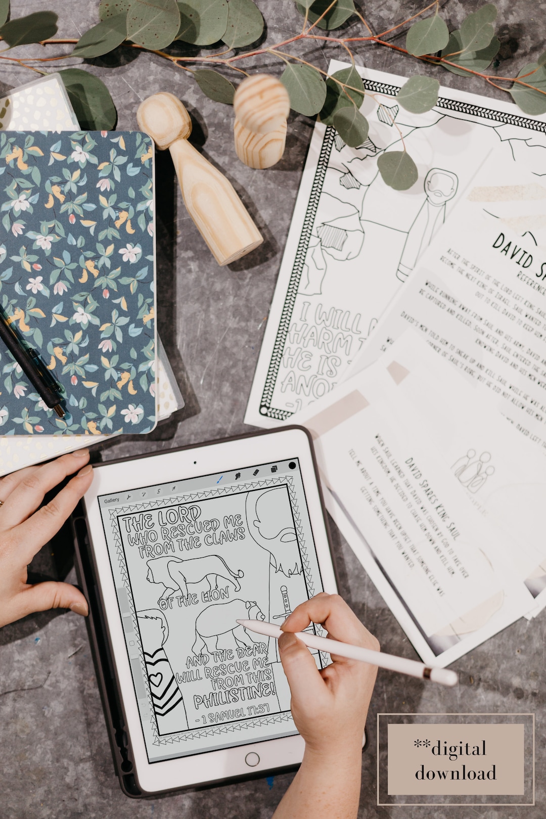 DIGITAL DOWNLOAD Bible Story Printables. Kids Coloring Pages With ...