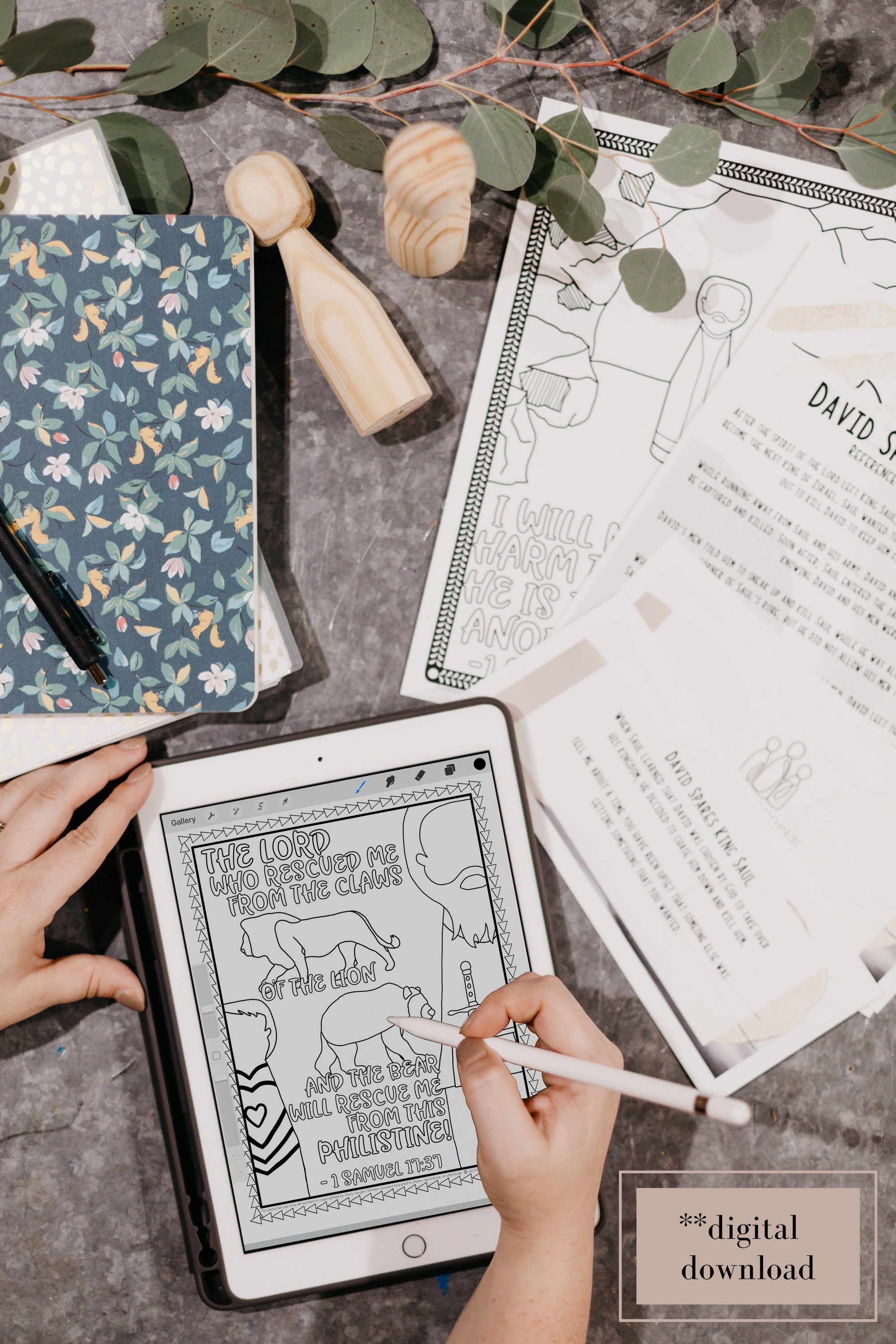 DIGITAL DOWNLOAD Bible Story Printables. Kids Coloring Pages With ...