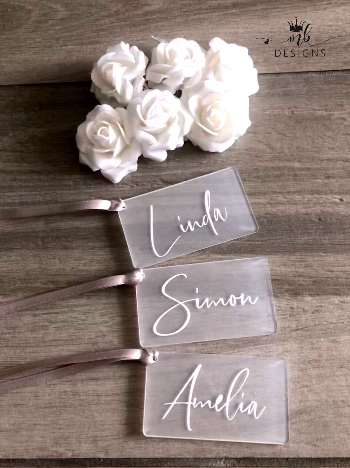 Wedding Acrylic Place Card Tags Name Tag wedding place Etsy