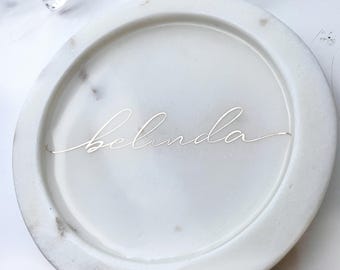 Personalised Marble Trinket Dish: Keepsake Jewellery Tray