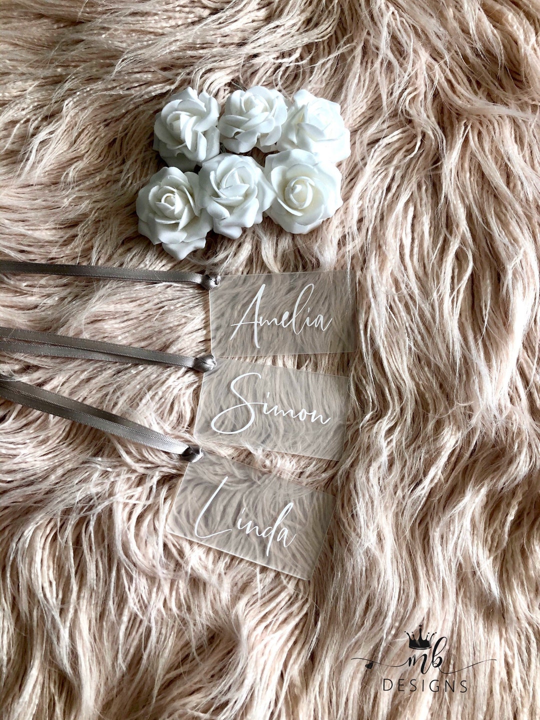 Wedding Acrylic Place Card Tags, Name Tag Wedding Place Card