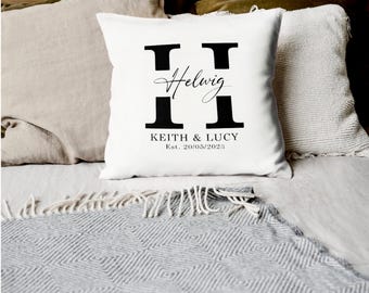 Personalised Wedding Date Cushion Cover: Handmade Keepsake Gift