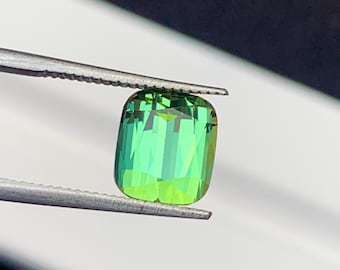 Green Tourmaline Gemstone: 2.2 CT Cushion Cut, Afghanistan Origin