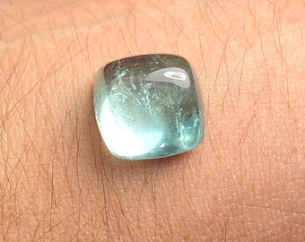 Blauer Turmalin Cabochon 12,15 ct - Schmuck mit flacher Rückseite