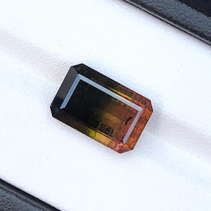 Bi Colour Tourmaline Faceted 8.55 ct - Natural Gemstone for Jewelry