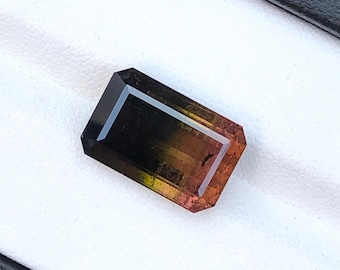 Bi Colour Tourmaline Faceted 8.55 ct - Natural Gemstone for Jewelry