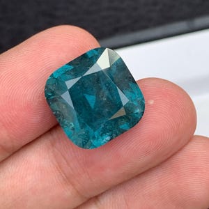 Blue Tourmaline Faceted 20 ct - Deep Serenity Gem for Collector Jewelry image 2