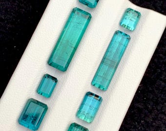 Blue Tourmaline Faceted Lot 17.90 ct - Loose Jewelry Parcel