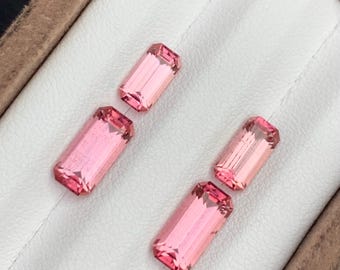 Pink Tourmaline Pair 4.90 ct - Matching Stones for Earrings