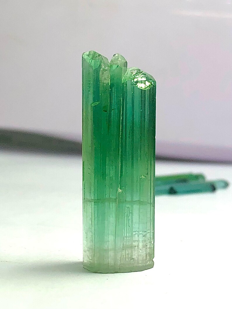 Bluish Green Tourmaline Crystal 6.50 g - Natural Collector Specimen image 7