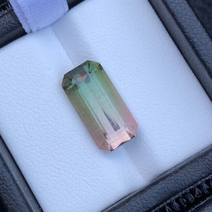 Bi Colour Tourmaline Faceted 6 ct - Fine Jewelry Gemstone Afghanistan