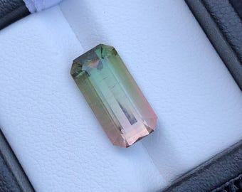 Bi Colour Tourmaline Faceted 6 ct - Fine Jewelry Gemstone Afghanistan
