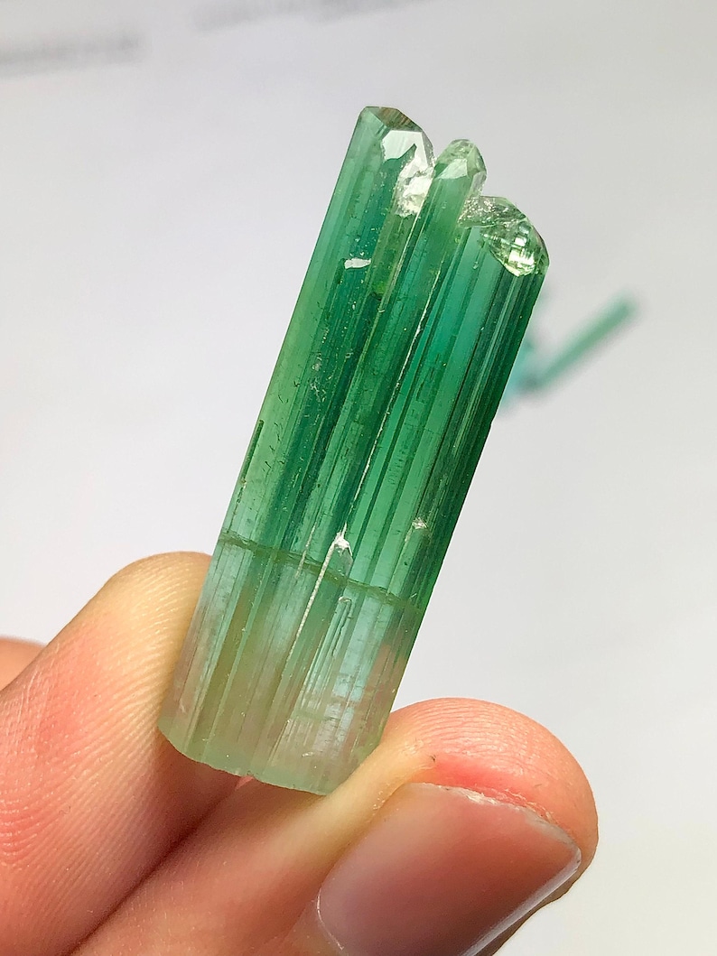 Bluish Green Tourmaline Crystal 6.50 g - Natural Collector Specimen image 5