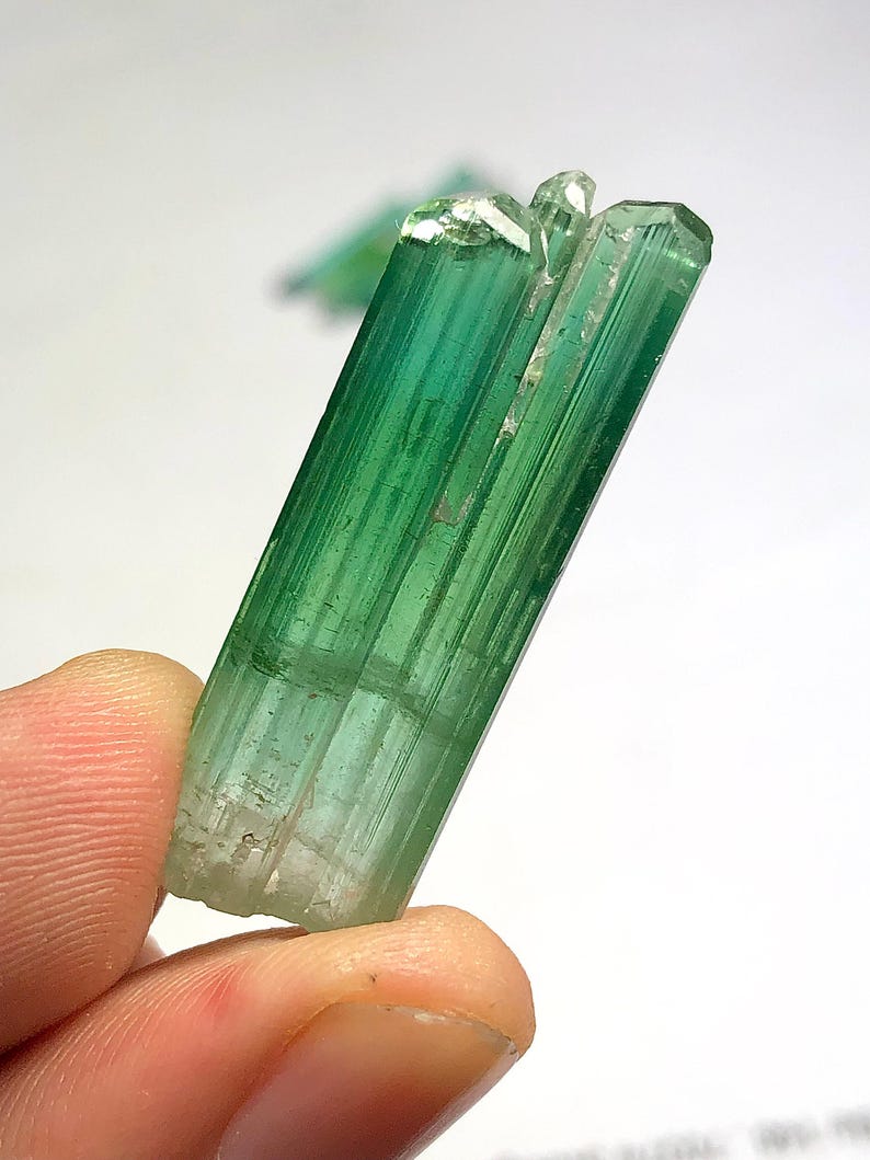 Bluish Green Tourmaline Crystal 6.50 g - Natural Collector Specimen image 6