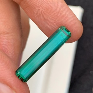 Bluish Green Tourmaline Faceted 7 ct - Fine Jewelry Gemstone