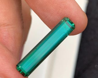 Bluish Green Tourmaline Faceted 7 ct - Fine Jewelry Gemstone