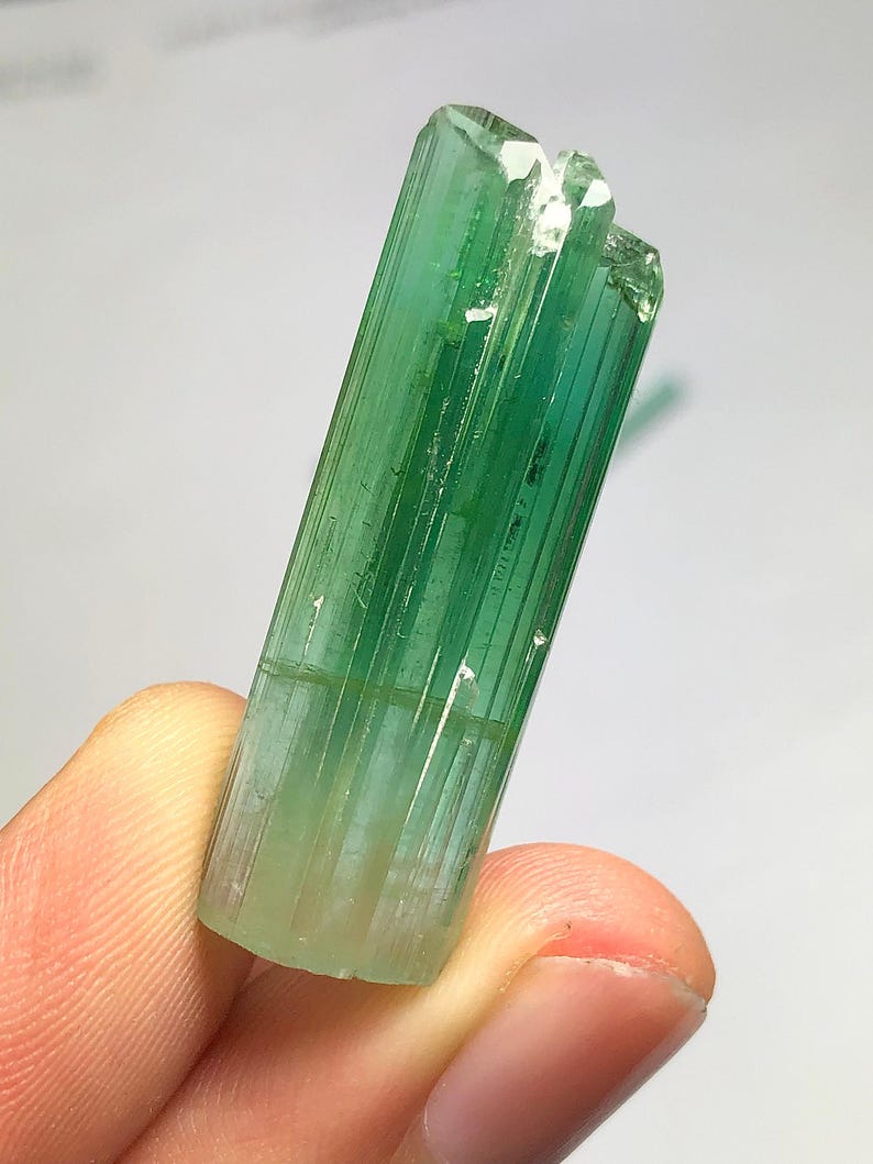 Bluish Green Tourmaline Crystal 6.50 g - Natural Collector Specimen image 2