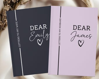 Personalized Couples Memory Book, Letters To My Husband Journal,Letters To My Wife Notebook,Romantic Gift,Love Letter Writing Journal