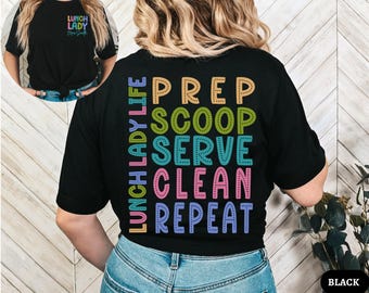 Personalised Lunch Lady Shirt,School Cafeteria Squad T-Shirt,Kitchen Crew Tee,Lunchroom Worker Tshirt,Lunch Gift,Back To School T-Shirt