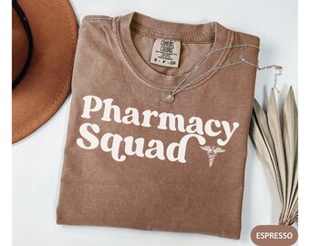 Comfort Colors Pharmacy Squad shirt,Cute Pharmacist T-Shirt,Pharmacy Tech Tee,Med Team Gift,Healthcare Squad shirt,RX Lab Tech Shirt