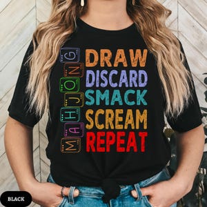 Mahjong Draw Discard Smack Shirt, Mahjong Game T-Shirt, Funny Mahjong T-Shirt, Tile Game TShirt, Mahjong Lover Gift, Game Night Humor Tee