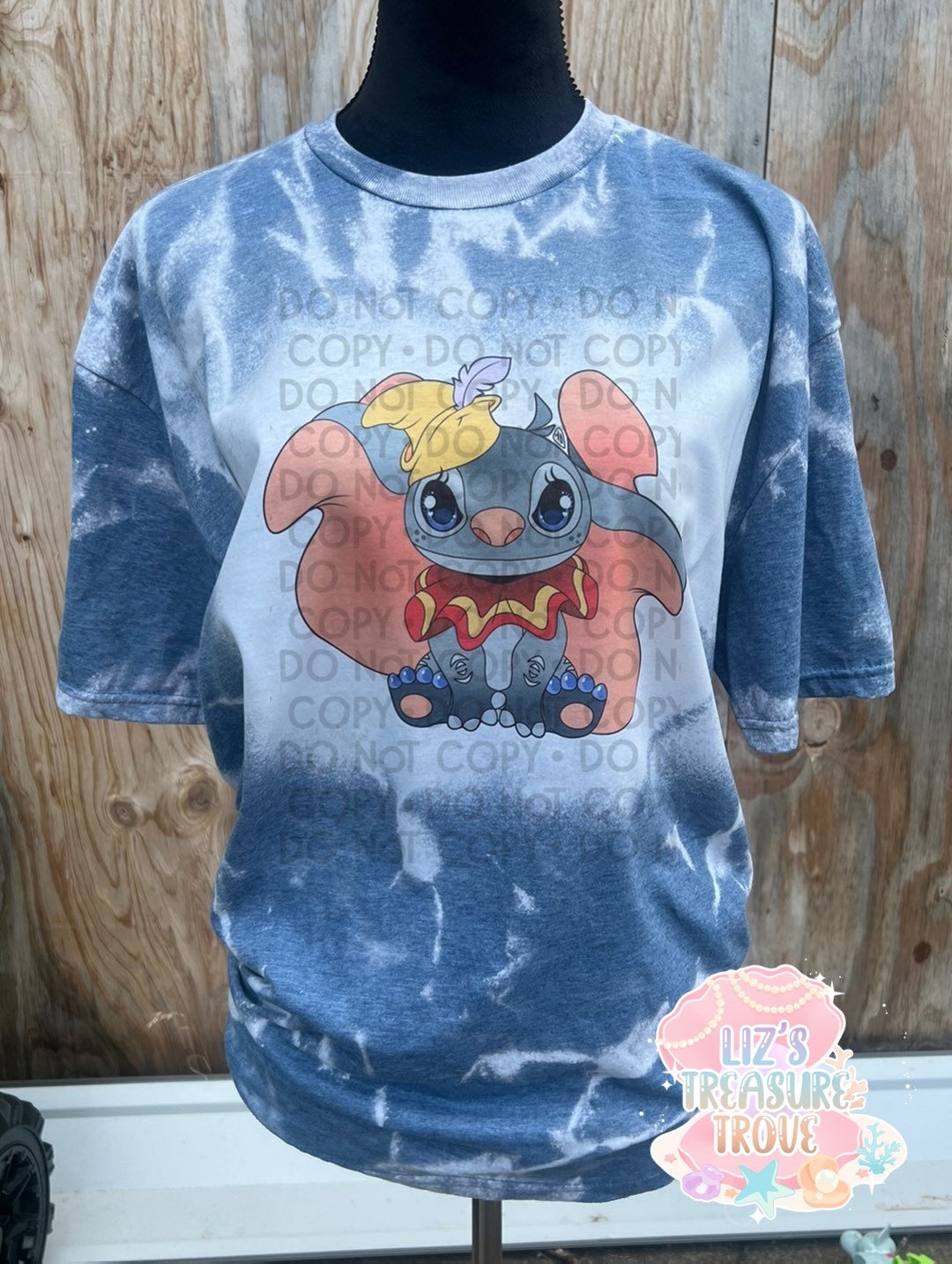 Alien Crashes Elephant EXCLUSIVE Design Bleached Tee Etsy