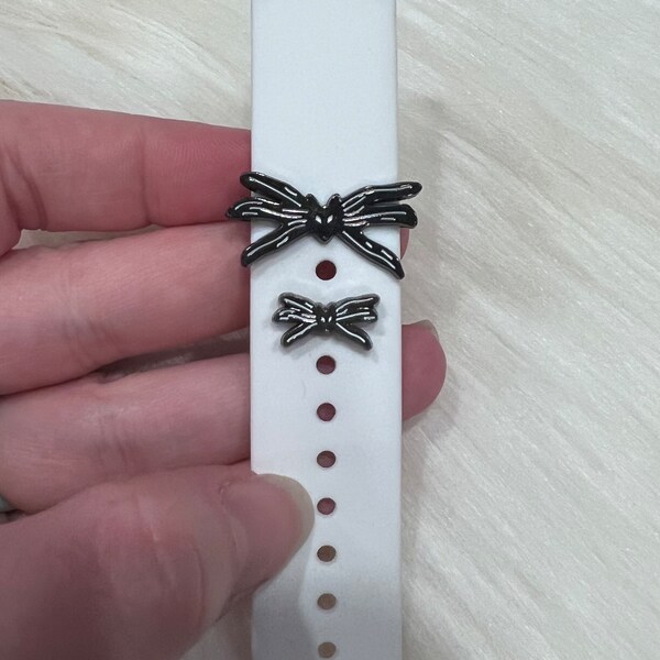 Skeleton bow tie watch band charm