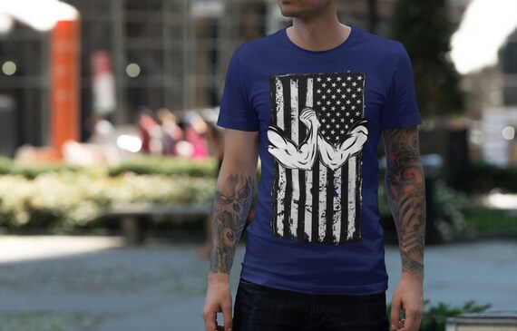 Arm Wrestling Shirt USA Flag Arm 
