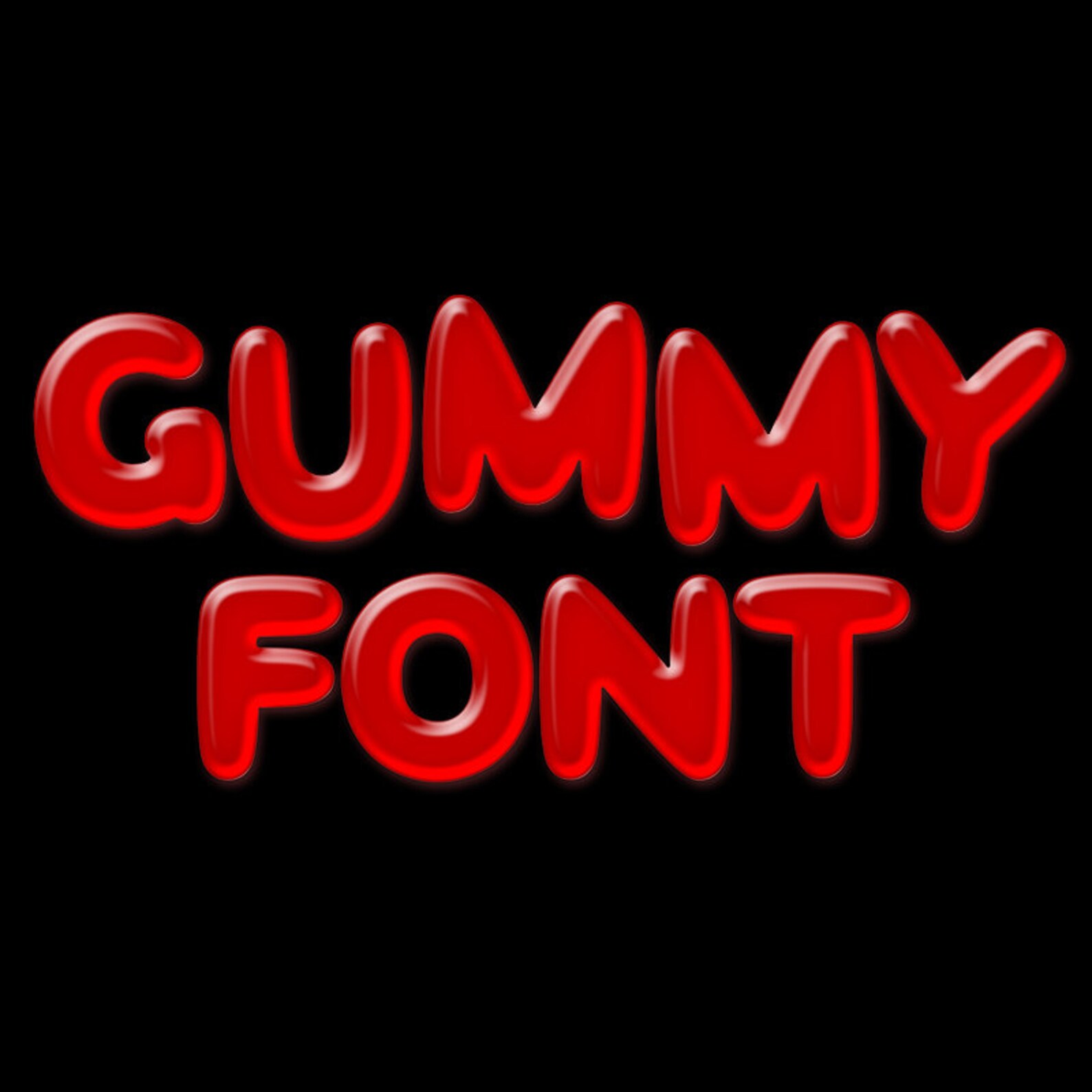 Gummy Alphabet Letters Red Slime Font Gummy Bears Candy Etsy