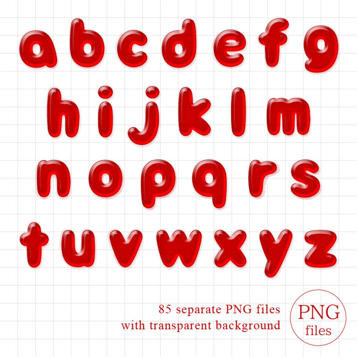 Gummy Alphabet Letters Red Slime Font Gummy Bears Candy Etsy