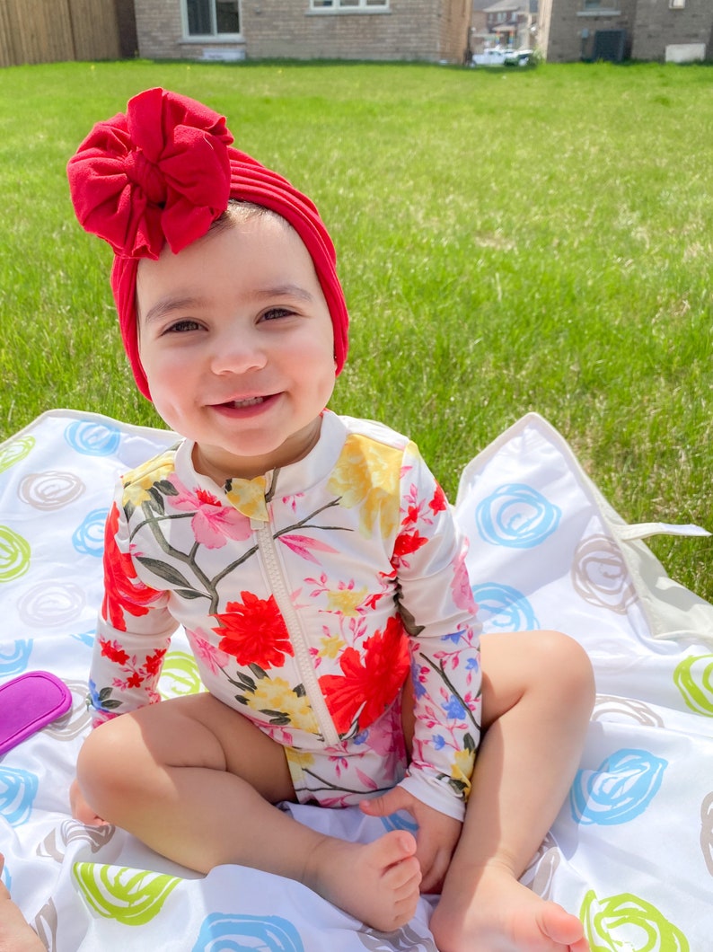 Red Bow Knot Turban Baby Turban