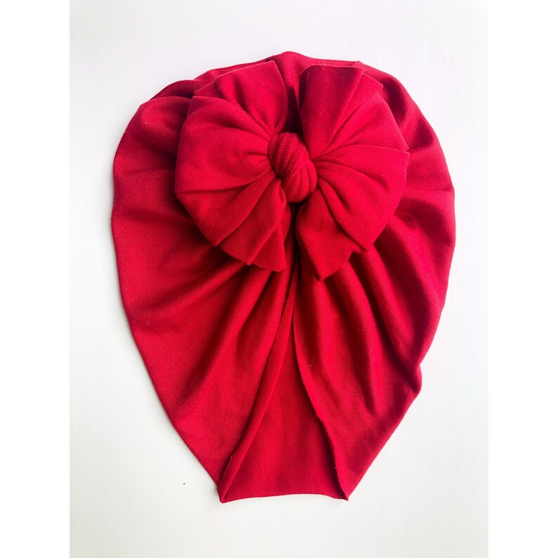 Red Bow Knot Turban Baby Turban