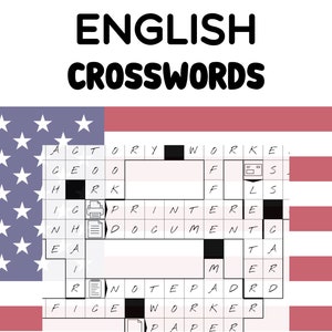 English Crossword Puzzles (Over 800 Words). Learn English Vocabulary Words. Learn to Write in English Language.