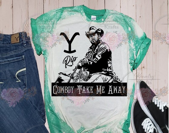 Cowboy Take Me Away Bleached T-Shirt (Rip)