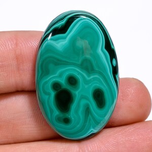 Natural Malachite Gemstone Cabochon Gemstone Green Malachite Cabs Malachite Gemstone Flat Back For Jewelry Making 51 Ct 22X35X5 MM