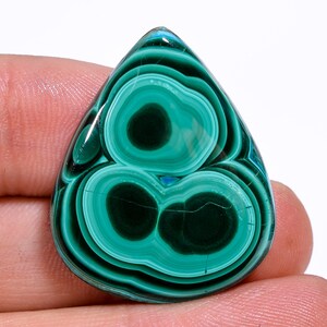 Natural Malachite Gemstone Cabochon Gemstone Green Malachite Cabs Malachite Gemstone Flat Back For Jewelry Making 45 Ct 25X31X5 MM