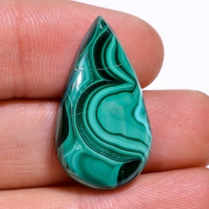 Natural Malachite Gemstone Cabochon Gemstone Green Malachite Cabs Malachite Gemstone Flat Back For Jewelry Making 25 Ct 15X27X6 MM