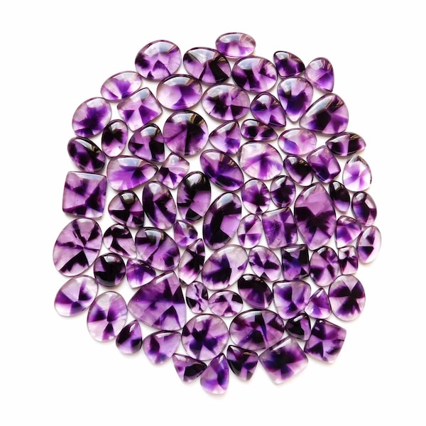 Natural Trapiche Amethyst Cabochon Mix Shape Loose Gemstone Making Jewelry Wholesale Lot