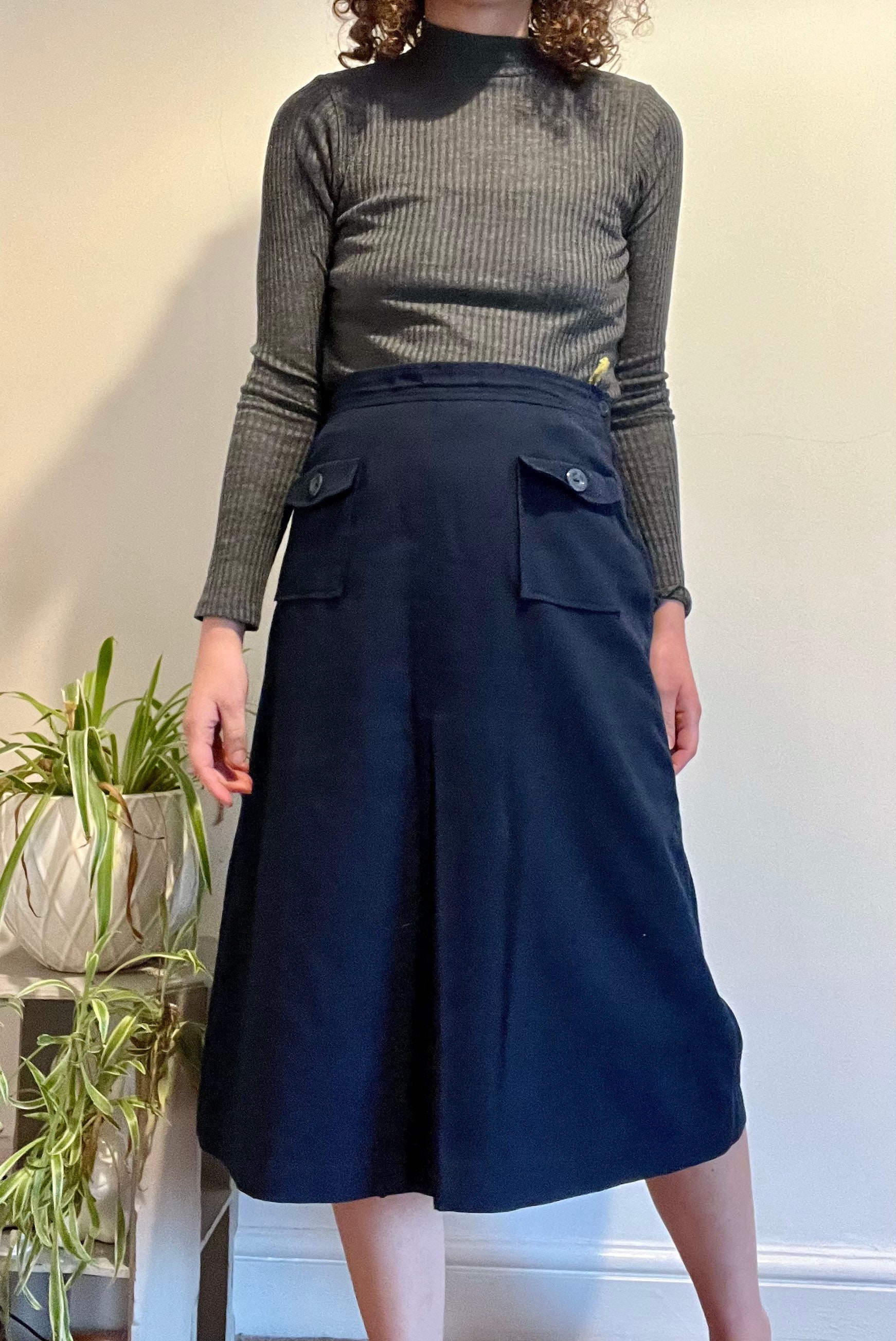 Long navy blue skirt size cheap 16